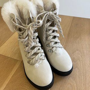 Esprit White Suede Boots